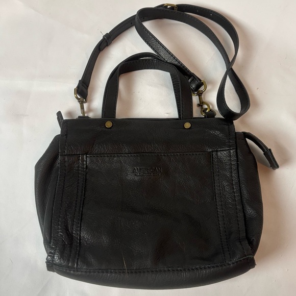 American Leather Co. Handbags - American Leather Co Black Crossbody Top Handle Satchel Black Clean Classic